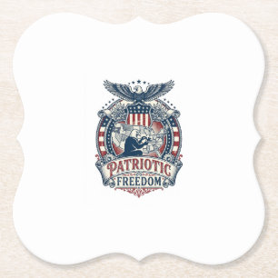 Dessous-de-verre En Papier T-shirt vectoriel pour amateur de puzzles patrioti