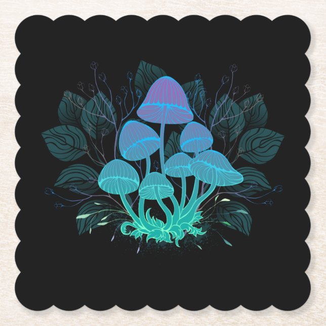 Dessous-de-verre En Papier Tabourets dans Bushes (Devant)