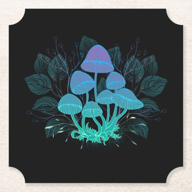 Dessous-de-verre En Papier Tabourets dans Bushes (Devant)