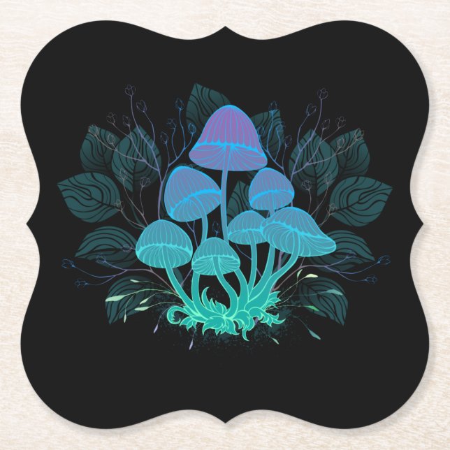 Dessous-de-verre En Papier Tabourets dans Bushes (Devant)