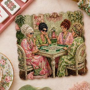 Dessous-de-verre En Papier Tapis de jeu Mahjong Roper Romp Coaster