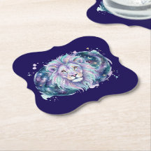 Tapis de lion à l'aquarelle céleste pour galaxie