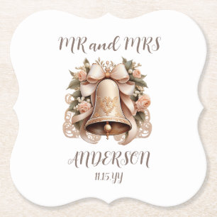 Dessous-de-verre En Papier Tapis de verre Cloche de Mariage