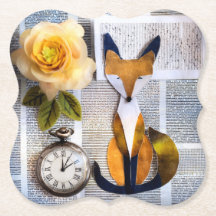 Tapis de verre en papier renard