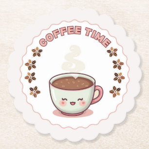 Dessous-de-verre En Papier Tapis de verre mignon kawaii pour la pause café