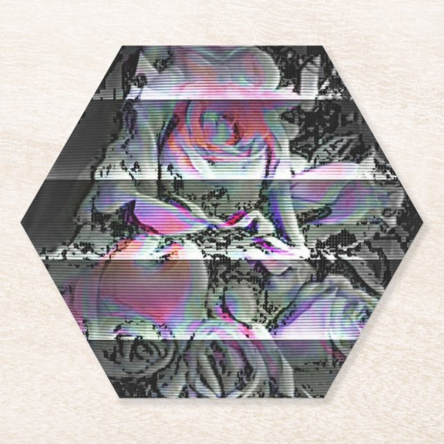 Dessous-de-verre En Papier Techno Bouquet (Devant)
