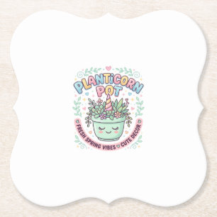 Dessous-de-verre En Papier Tee-shirt graphique design graphique Pot Licorne P