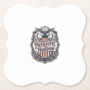 Dessous-de-verre En Papier Tee-shirt graphique vectoriel floral patriotique v