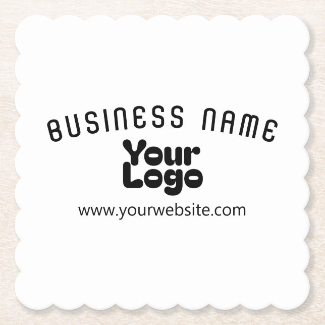 Dessous-de-verre En Papier Télécharger le logo Retro-Modern Blanc & Noir (mod (Devant)