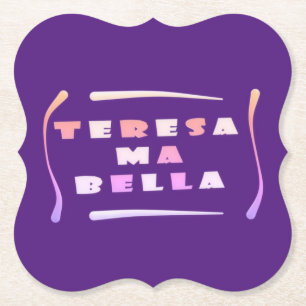 Dessous-de-verre En Papier Teresa Bella a réalisé sa carte de couleurs mixtes