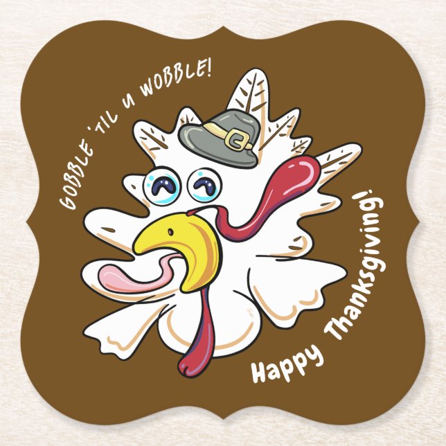 Dessous-de-verre En Papier Thanksgiving Turkey 2025 (Devant)