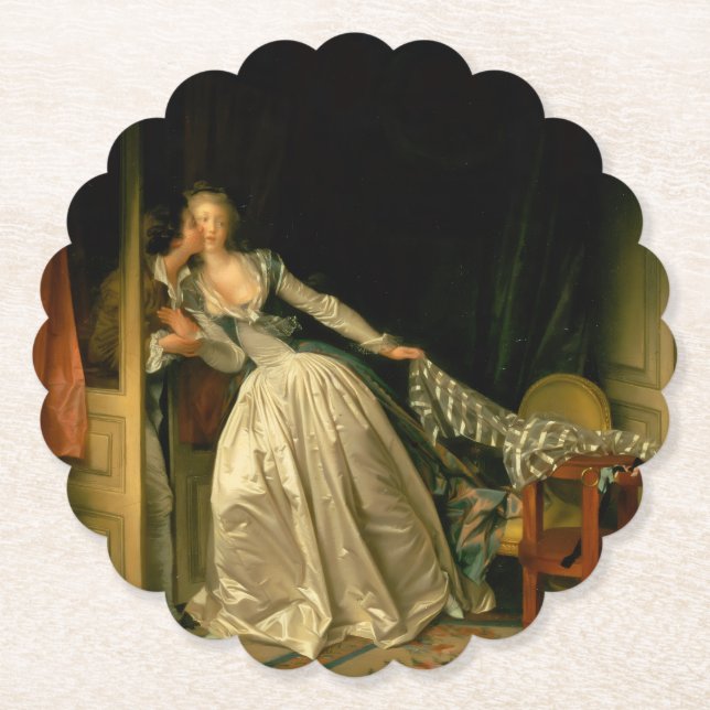 Dessous-de-verre En Papier The Stolen Kiss Fragonard (Devant)