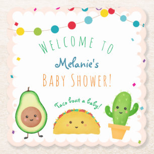 Dessous-de-verre En Papier Thème Taco   Thème Fiesta   baby shower coloré