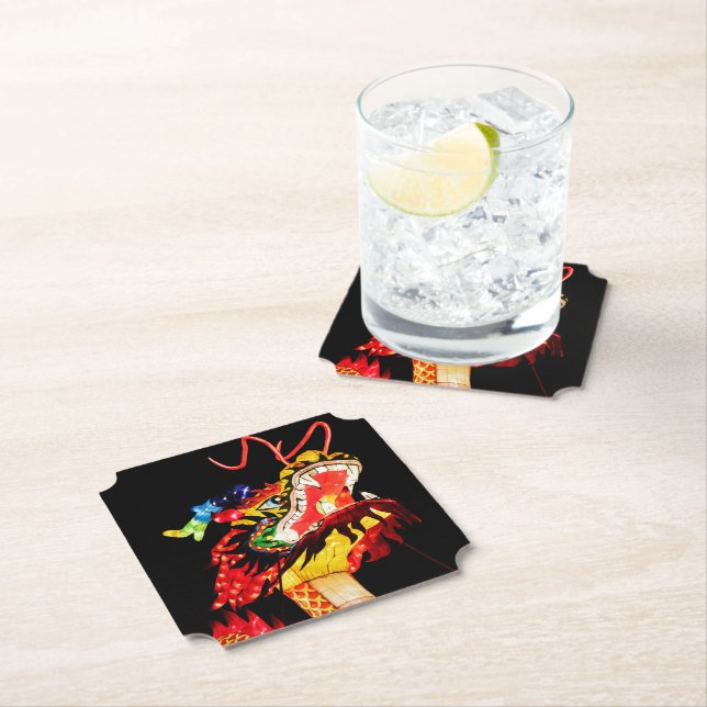 Dessous-de-verre En Papier Tianlong Dragon (En situation)