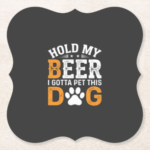 Dessous-de-verre En Papier Tiens Ma Bière Amateur de Chien