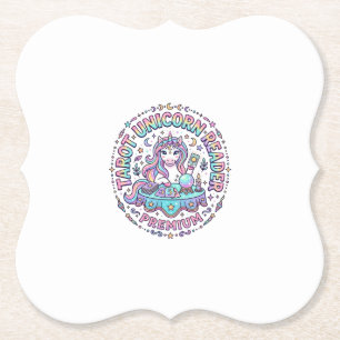 Dessous-de-verre En Papier Tirage de Tarot de Licorne Premium Drôle o