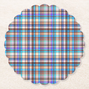 Dessous-de-verre En Papier Tissu à carreaux Imprimé à carreaux Motif-57688