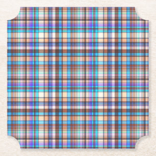 Dessous-de-verre En Papier Tissu à carreaux Imprimé à carreaux Motif-57688