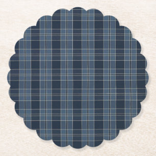 Dessous-de-verre En Papier tissu motif tartan Dessous de verre en papier Camp