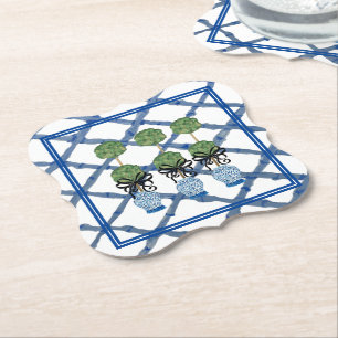 Dessous-de-verre En Papier Topiary Chinoiserie Ginger Jar