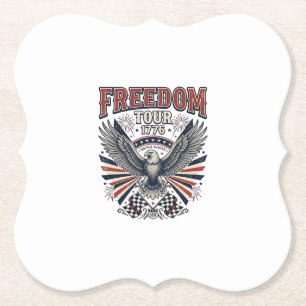 Dessous-de-verre En Papier Tournée Liberté 1776 Vintage Eagle Patriotic Shirt