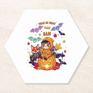 Dessous-de-verre En Papier Tous Réservés Pour Halloween Professeur Ghost