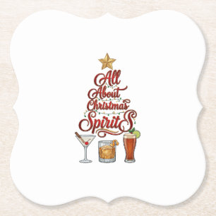 Dessous-de-verre En Papier Tout sur les esprits de Noël Cocktails Whisky Star