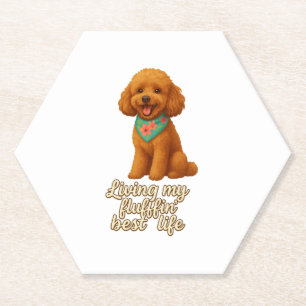 Dessous-de-verre En Papier Toy Poodle � Vivre Ma Meilleure Vie Fluffin�
