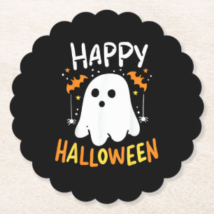 Dessous-de-verre En Papier Tracer Ou Traiter Le Fantôme D'Halloween