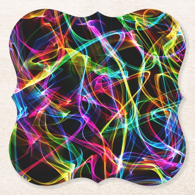 Dessous-de-verre En Papier Trance psychédélique Abstraite (Devant)