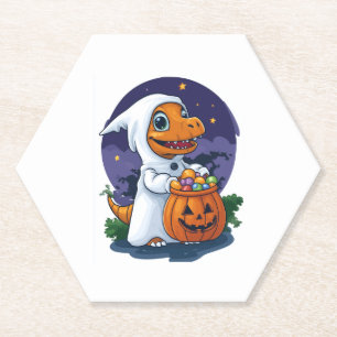 Dessous-de-verre En Papier Trick or Treat Dino