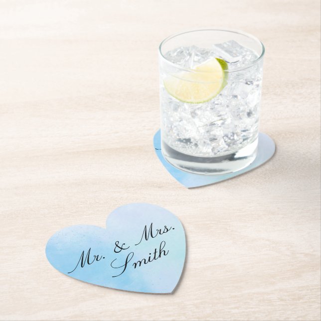 Dessous-de-verre En Papier "True Love Blue" (En situation)
