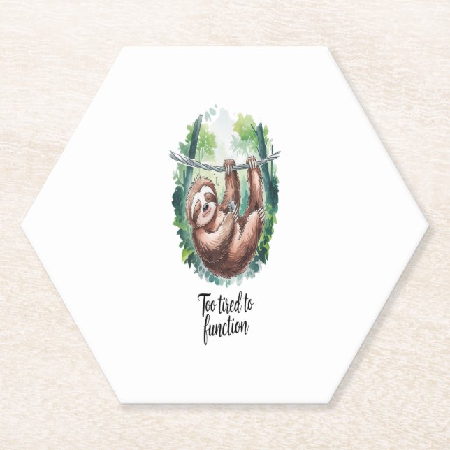 Dessous-de-verre En Papier Un animal sauvage fainéant (Devant)