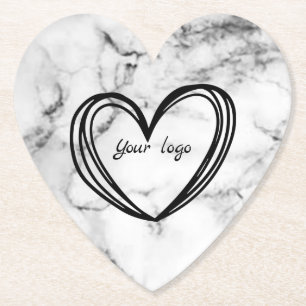 Dessous-de-verre En Papier Un logo personnalisé simple et élégant ici compagn