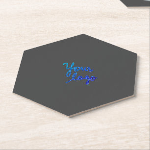 Dessous-de-verre En Papier Un logo personnalisé simple et élégant ici compagn