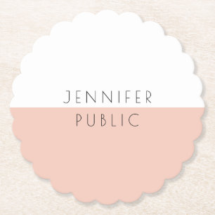 Dessous-de-verre En Papier Un Modèle simple et élégant à la mode personnalisé