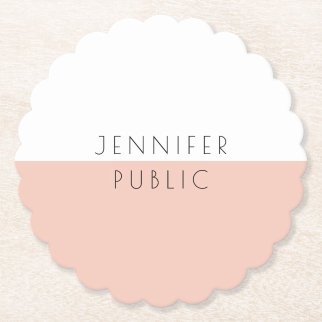 Dessous-de-verre En Papier Un Modèle simple et élégant à la mode personnalisé (Devant)