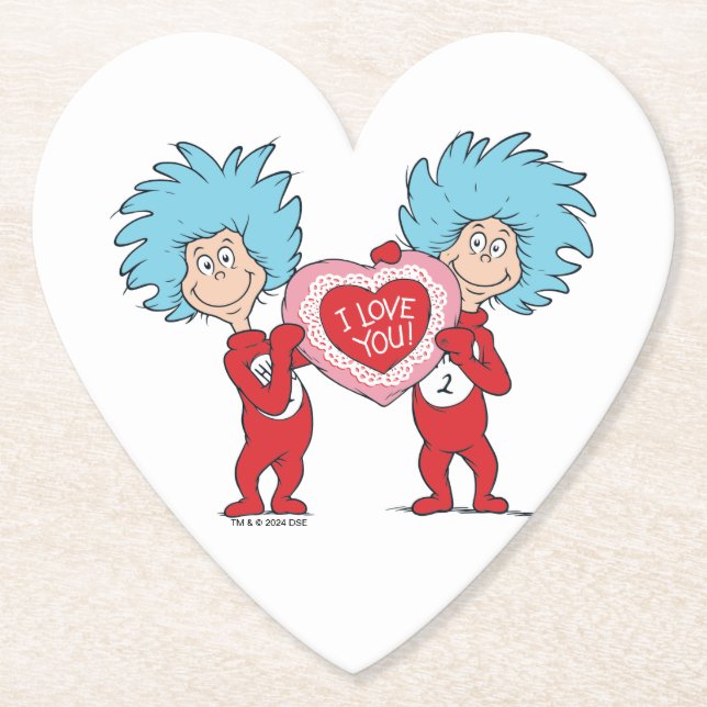 Dessous-de-verre En Papier Une Chose Deux Je T'Aime (Devant)