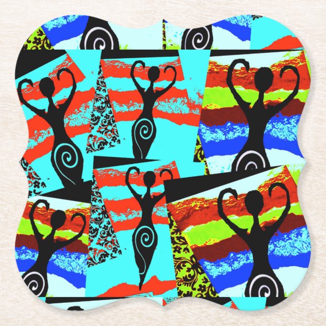 DESSOUS-DE-VERRE EN PAPIER UNE RÉUNION DES DESSOUS DE VERRE DE DÉESSES (Devant)