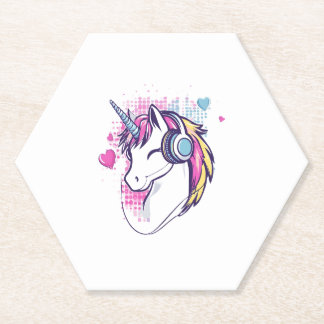 Dessous-de-verre En Papier Unicorn Gamer Girl (1)