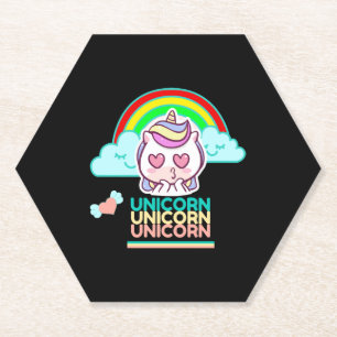 Dessous-de-verre En Papier Unicorn Love