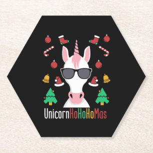 Dessous-de-verre En Papier Unicorne de Noël