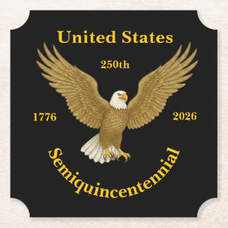 Dessous-de-verre En Papier USA 250 Elegant Black Paper Coasters