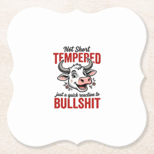 Dessous-de-verre En Papier Vache à tempérament drôle vintage