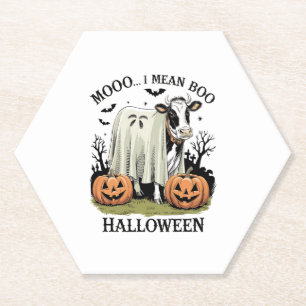 Dessous-de-verre En Papier Vache de ferme vintage Halloween