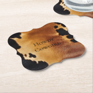 Dessous-de-verre En Papier Vachette noire Brown du sud-ouest
