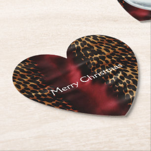 Dessous-de-verre En Papier Vachette rouge Gold Faux Southwest Cowhal