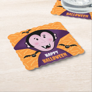 Dessous-de-verre En Papier Vampire Dracula Bats Enfants Joli Halloween