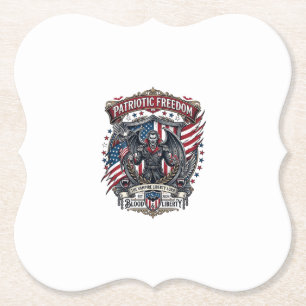 Dessous-de-verre En Papier Vampire Patriotique Liberté Seigneur Horreur Monst