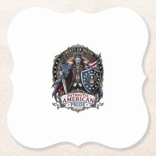 Dessous-de-verre En Papier Vampire Patriotique Liberté Seigneur Horreur Monst